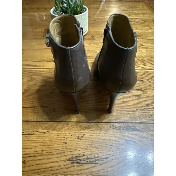 Coach Calf Leather Ankle Boots w/ Buckle Detail Size 10 B - Picture 5 of 10
